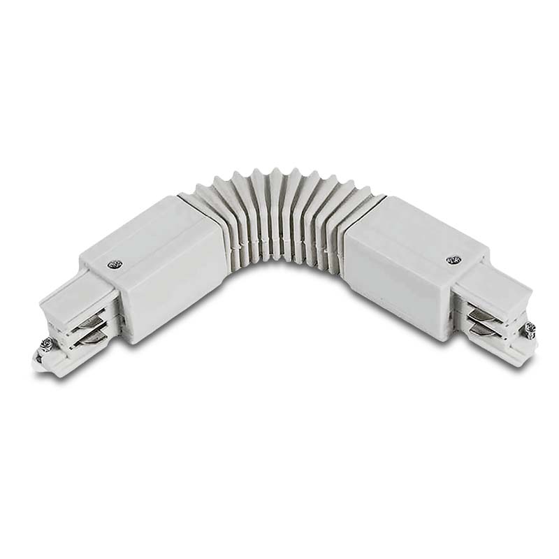 CONECTOR FLEXIBLE BLANCO AJUSTABLE CARRIL TRACK